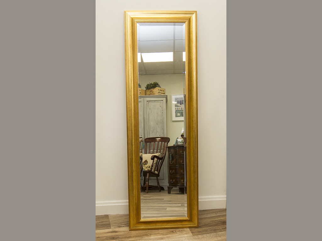 Oblong Gold Mirror