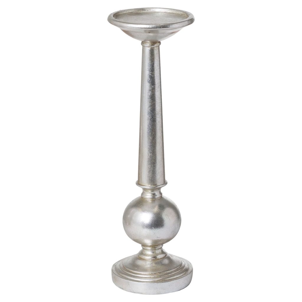 Antique Silver Column Stand Small