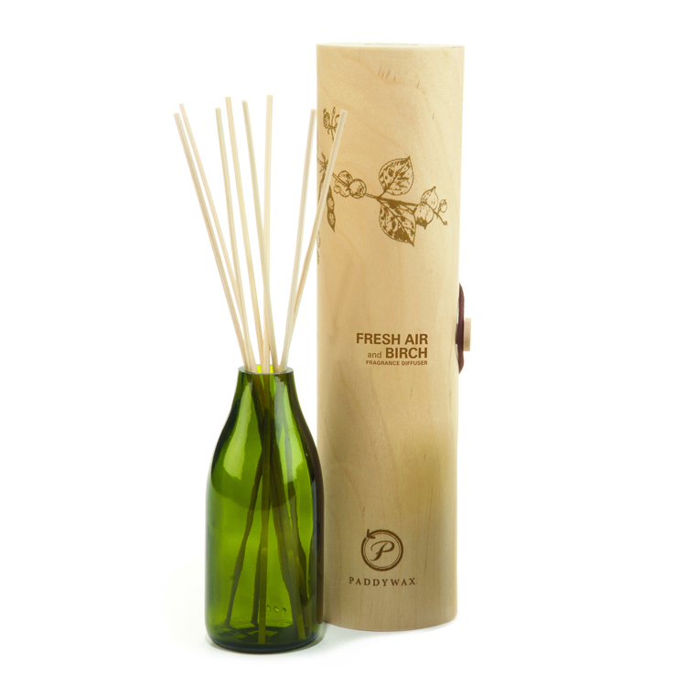 Paddywax Eco Green Recycled Glass Reed Diffuser – Fresh Air And Birch