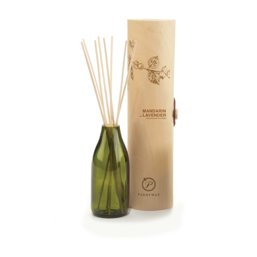 Paddywax Eco Green Recycled Glass Reed Diffuser – Mandarin And Lavender