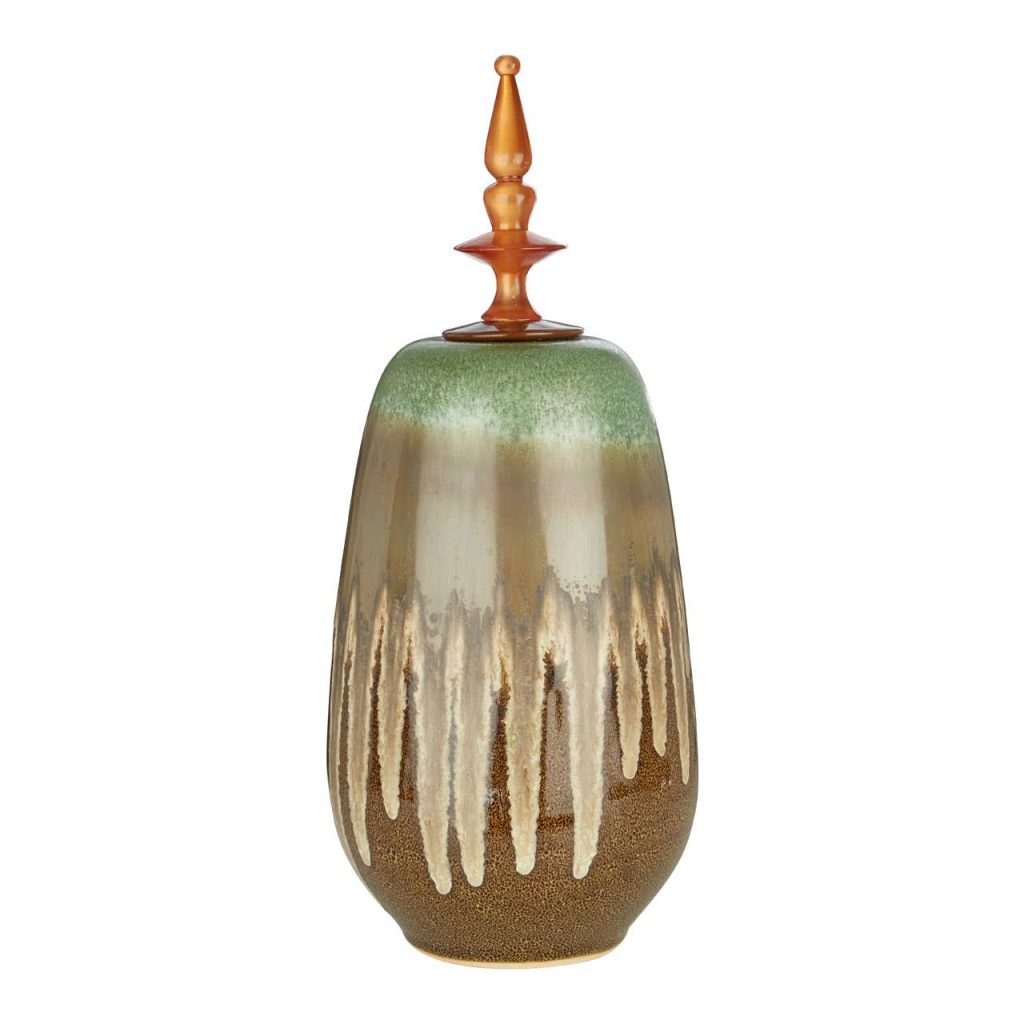 Green Ceramic Deco Jar Large