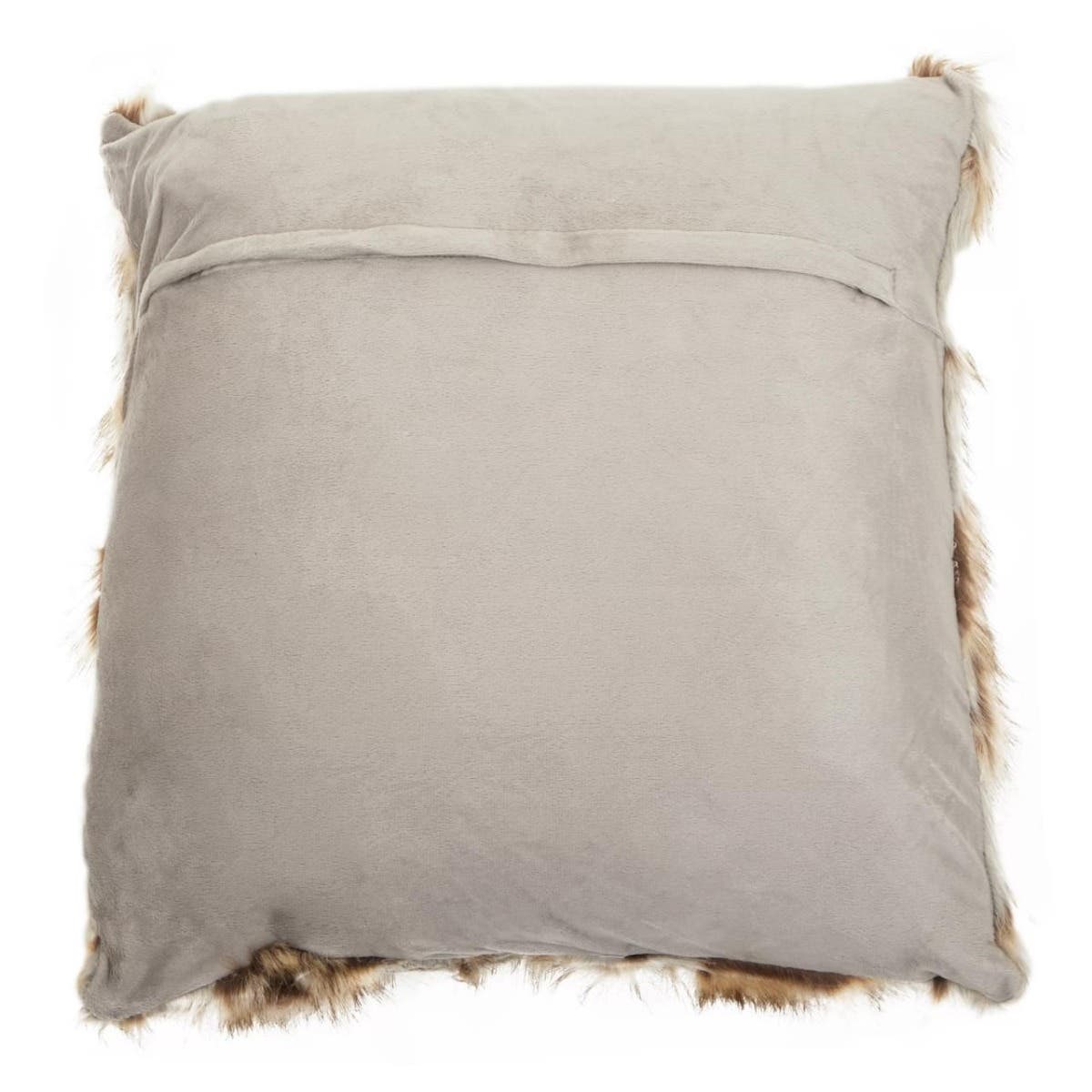 Grey and Neutral Faux Fur Cushion image 4 square Grey and Neutral Faux Fur Cushion image 4 square