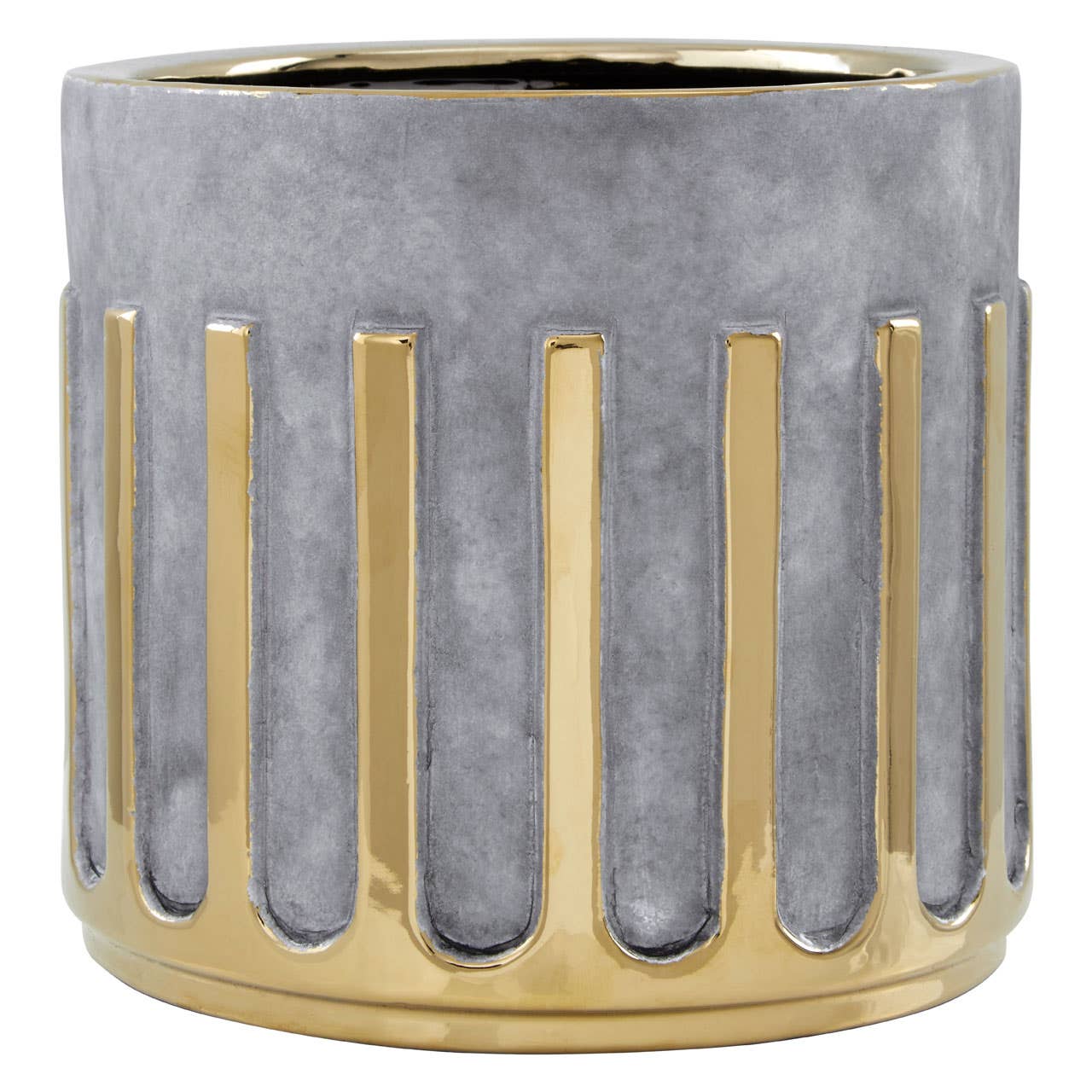 Grey & gold planter image 2 Grey & gold planter image 2