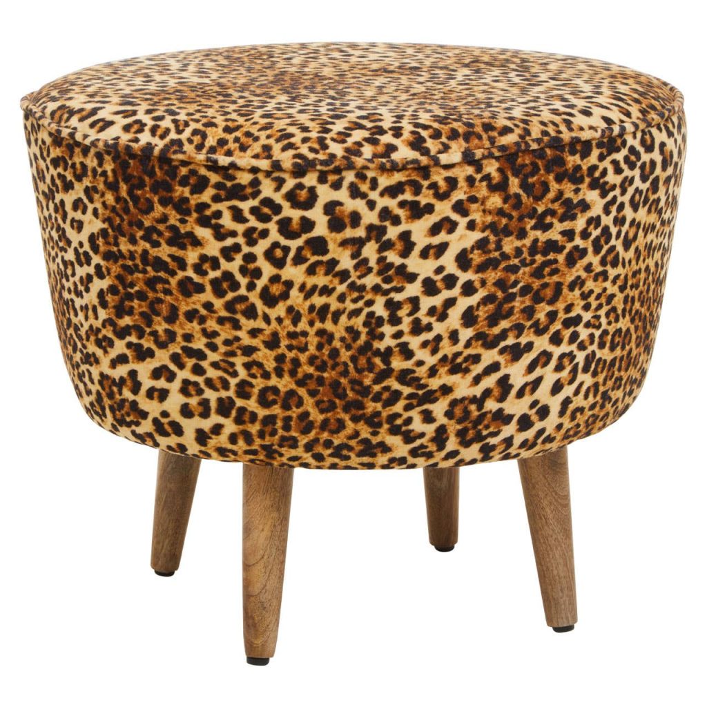 Leopard Print Stool