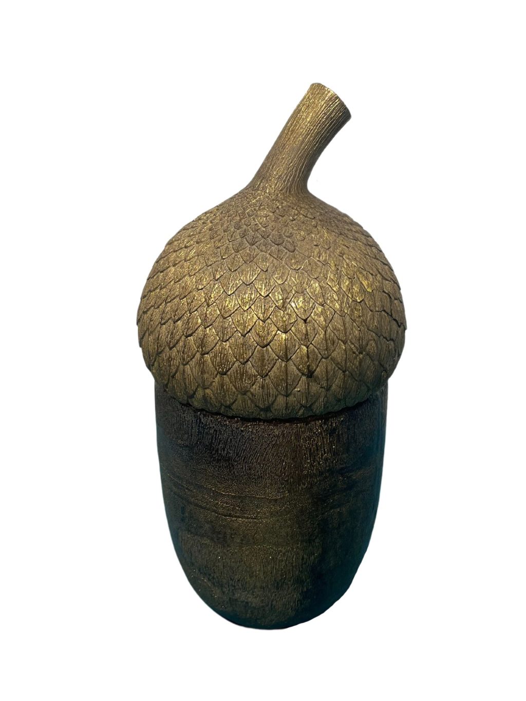 Antique Gold Acorn Trinket Box