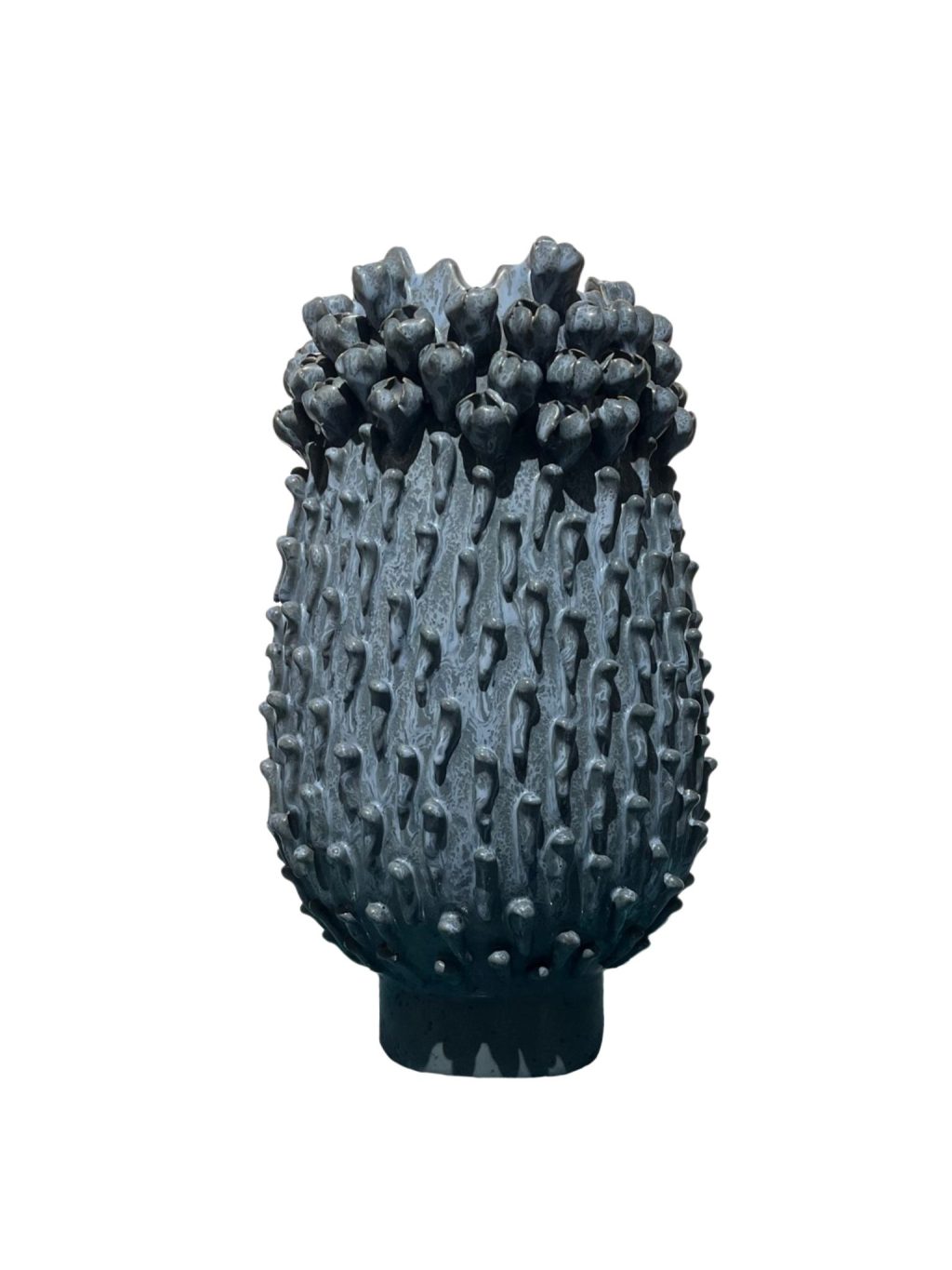 Tall Blue Coral Vase
